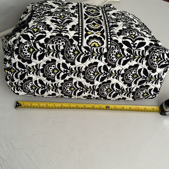 Vera Bradley iconic Weekender travel bag in black white Fanfare multicolor print - Picture 6 of 12